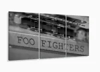 Quadro Decorativo Foo Fighters 120x60 3 pçs com moldura filete - Foto 5