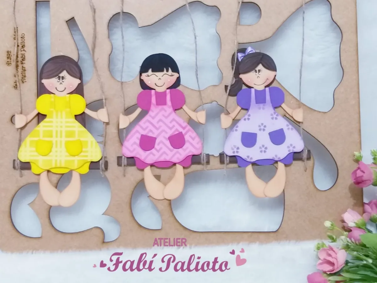 G1.391  Gabarito de Moldes em MDF  Doce Balanço 17cm Imagem