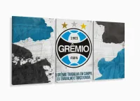 Quadro Decorativo Gremio Futebol Com Tela Em Tecido com moldura filete - Foto 5