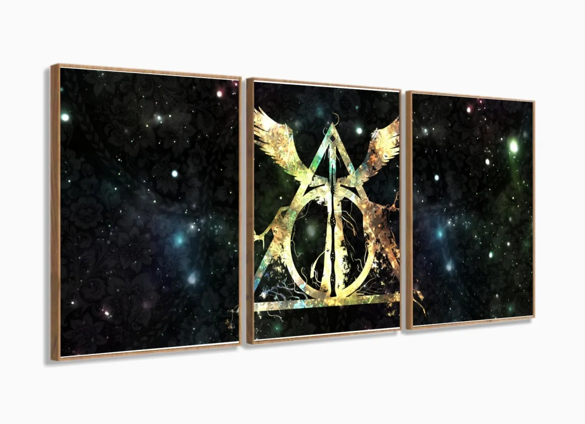 Quadro decorativo Harry Potter com Tela em Tecido com moldura filete Imagem