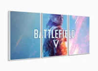 Quadro Decorativo Jogo-battlefield Com 120x60 3 peças Jogos m02 com moldura filete - Foto 4