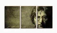 Quadro Decorativo John Lennon 120x60 3 peças com moldura filete - Foto 6
