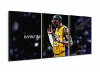 Quadro decorativo Kobe Bryant Invincible Tela em Tecido com moldura filete - Foto 2