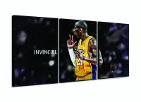 Quadro decorativo Kobe Bryant Invincible Tela em Tecido com moldura filete - Foto 3