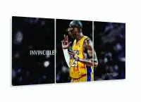 Quadro decorativo Kobe Bryant Invincible Tela em Tecido com moldura filete - Foto 5