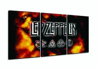Quadro Decorativo Ledzeppelin 3 peças 120x60 com moldura filete - Foto 3