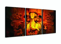 Quadro Decorativo Lord Ghanesha 120x60 3 pçs sala quarto com moldura filete - Foto 3