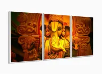 Quadro Decorativo Lord Ghanesha 120x60 3 pçs sala quarto com moldura filete - Foto 4