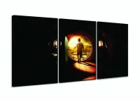 Quadro Decorativo Lord-Of-The-Rings 3 peças 120x60  cm em tec com moldura filete - Foto 3