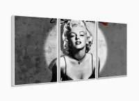 Quadro Decorativo Marilyn Moroe sala quarto 120x60 com moldura filete - Foto 4