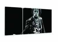 Quadro Decorativo Michael Jackson Sala Em Tecido 3 Peças com moldura filete - Foto 5