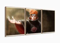 Quadro Decorativo Naruto - Pain - Tela Em Tecido com moldura filete