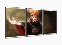 Quadro Decorativo Naruto - Pain - Tela Em Tecido com moldura filete - Foto 2