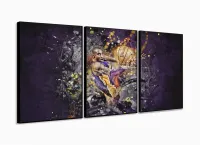 Quadro Decorativo Nba Basquete 3 Peças 120x60 Cm Em Tecido com moldura filete - Foto 3