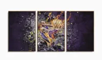 Quadro Decorativo Nba Basquete 3 Peças 120x60 Cm Em Tecido com moldura filete - Foto 6