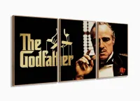 Quadro Decorativo Poderoso Chefão 3 pç 120x60 com moldura filete