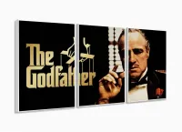 Quadro Decorativo Poderoso Chefão 3 pç 120x60 com moldura filete - Foto 4