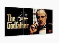 Quadro Decorativo Poderoso Chefão 3 pç 120x60 com moldura filete - Foto 5