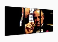 Quadro Decorativo Poderoso Chefão 120x60 3 peças com moldura filete - Foto 3