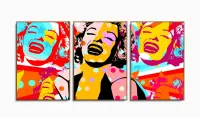 Quadro Decorativo Pop Art Marilyn Monroe 120x60 sala com moldura filete - Foto 6