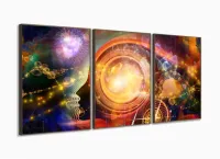 Quadro Decorativo Psicologia Consultório Mente 3 peças com moldura filete - Foto 2