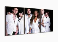 Quadro decorativo Rebeldes RBD com Tela em Tecido com moldura filete - Foto 2