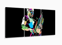 Quadro decorativo Red Hot Chili Peppers - Tela em Tecido com moldura filete - Foto 5