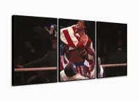 Quadro Decorativo Rock Balboa Filme II 120x60 em tecido com moldura filete - Foto 3