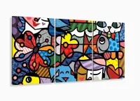 Quadro Decorativo Romero Brito 120x60 Sala Quarto com moldura filete - Foto 5