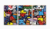 Quadro Decorativo Romero Brito 120x60 Sala Quarto com moldura filete - Foto 6