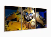 Quadro Decorativo Sala Quarto Escritório Bumblebee 120x60 com moldura filete