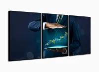 Quadro Decorativo Sala Quarto Escritório Empreendedorismo 120x60 3 peças com moldura filete - Foto 3