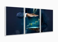 Quadro Decorativo Sala Quarto Escritório Empreendedorismo 120x60 3 peças com moldura filete - Foto 4