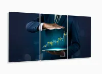 Quadro Decorativo Sala Quarto Escritório Empreendedorismo 120x60 3 peças com moldura filete - Foto 5