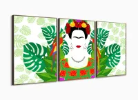 Quadro Decorativo Sala Quarto Escritório Frida Kahlo 120x60 com moldura filete - Foto 2