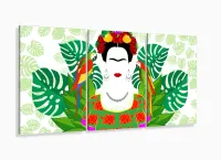 Quadro Decorativo Sala Quarto Escritório Frida Kahlo 120x60 com moldura filete - Foto 5