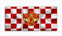 Quadro Decorativo Sala Quarto Escritório Manchester United 120x60 3 peças com moldura filete - Foto 6