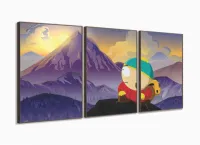Quadro Decorativo South Park Tela Em Tecido 120x60 com moldura filete - Foto 2