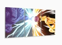 Quadro decorativo Susanoo e Kurama Naruto - Tela em Tecido 3 peças com moldura filete - Foto 5