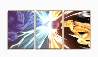 Quadro decorativo Susanoo e Kurama Naruto - Tela em Tecido 3 peças com moldura filete - Foto 6