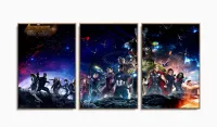 Quadro Decorativo Team Vingadores 3 peças 120x60 cm em tecid com moldura filete - Foto 6