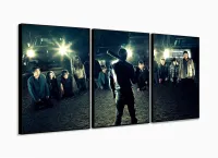 Quadro Decorativo The Walking Dead 3 peças 120x60 cm em tecido com moldura filete - Foto 3