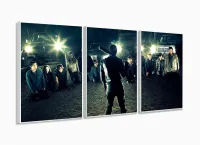 Quadro Decorativo The Walking Dead 3 peças 120x60 cm em tecido com moldura filete - Foto 4