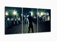 Quadro Decorativo The Walking Dead 3 peças 120x60 cm em tecido com moldura filete - Foto 5