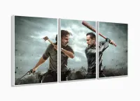 Quadro Decorativo The Walking Dead 3 peças 120x60 em tecido com moldura filete - Foto 4