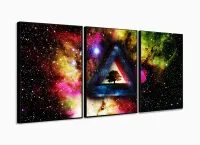 Quadro Decorativo Trippy Collor Psicodélico 120x60 Sala com moldura filete - Foto 3