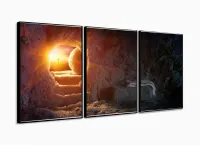 Quadro Decorativo Túmulo De Jesus Vazio 120x60 Quarto Sala com moldura filete - Foto 3