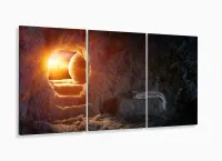 Quadro Decorativo Túmulo De Jesus Vazio 120x60 Quarto Sala com moldura filete - Foto 5