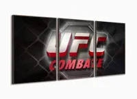 Quadro Decorativo UFC Combate 120x60 em tecido com moldura filete - Foto 2