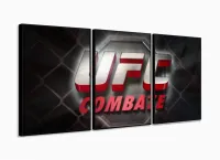 Quadro Decorativo UFC Combate 120x60 em tecido com moldura filete - Foto 3